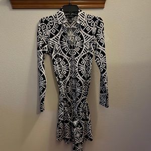 INC black and white button up dress. Size s. Great for work!